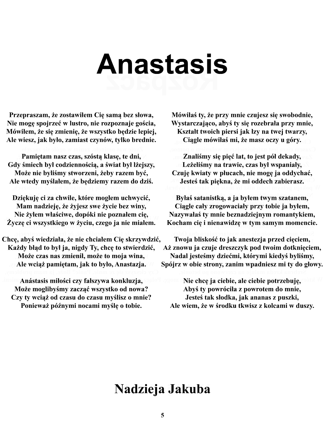 Tekst piosenki Anastasis
