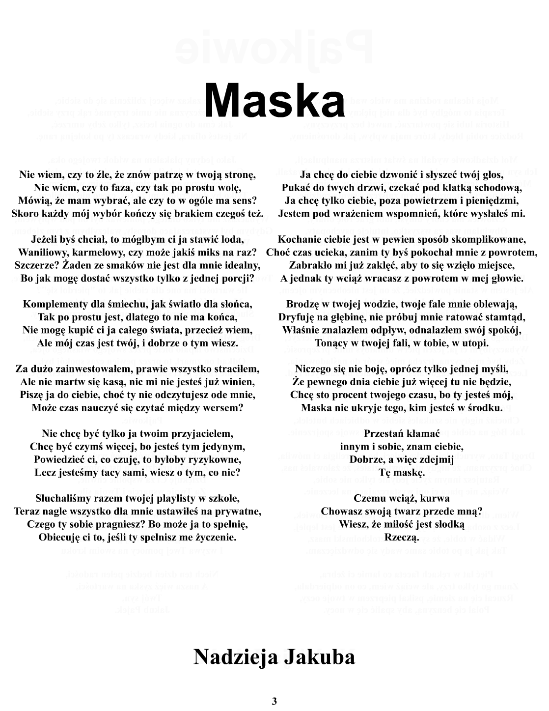 Tekst piosenki Maska